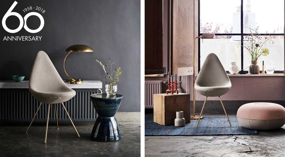 Fritz Hansen Drop Chair Anniversary Limited Edition Arne Jacobsen Fritz Hansen Drop Chair Anniversary Limited Edition Arne Jacobsen