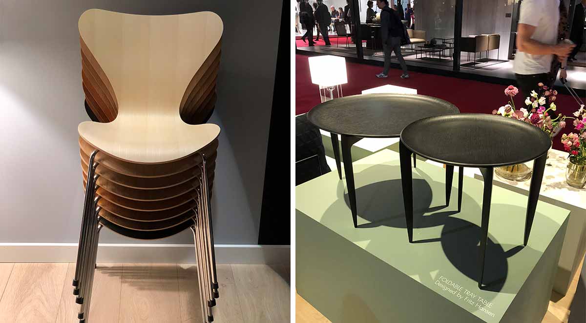 Fritz Hansen Series 7 Chair & Foldable Tray Table Fritz Hansen Series 7 Chair & Foldable Tray Table