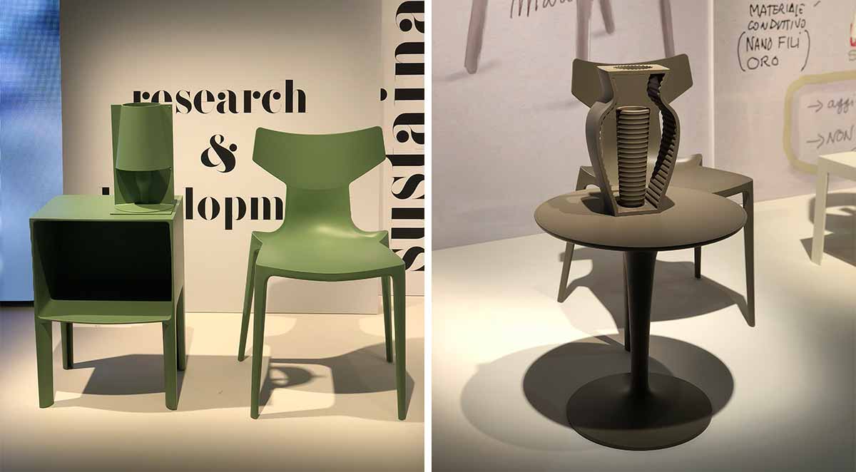 Kartell Bio Chair, Take Light, I Shine Vase & Top Top Table Kartell Bio Chair, Take Light, I Shine Vase & Top Top Table