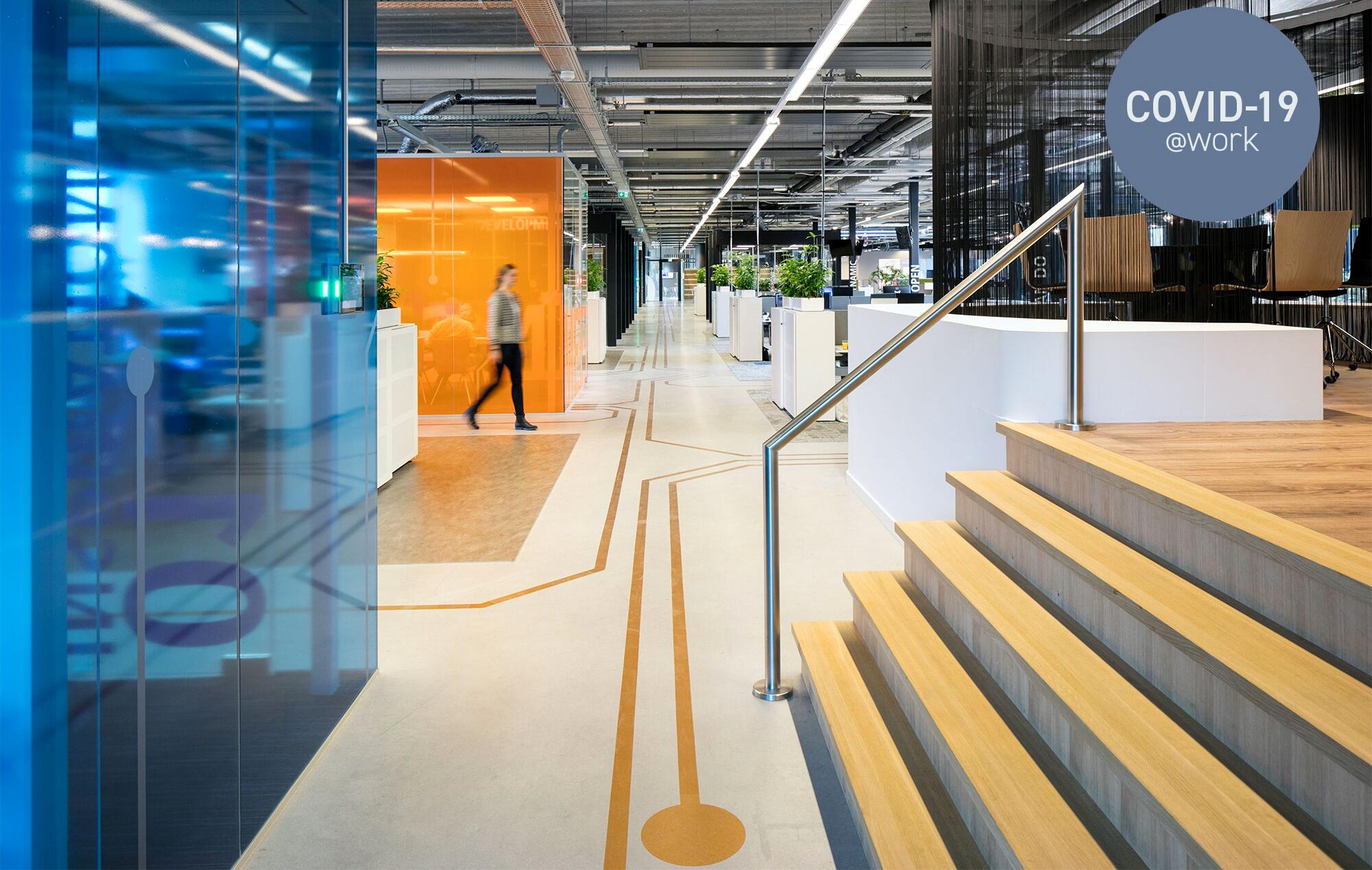 Think Furniture Office One Way Walking Social Distancing Floor Markers